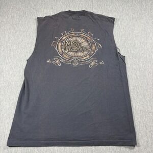 No Fear Tank Top Mens XL Black Vintage 90s Graphic Muscle Cutoff Sleeveless Tee